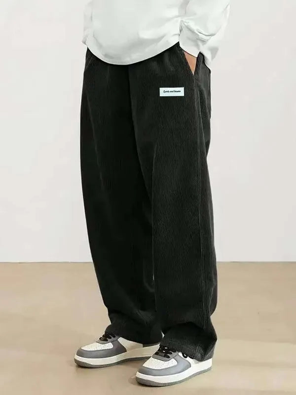 Men's corduroy loose European Pants