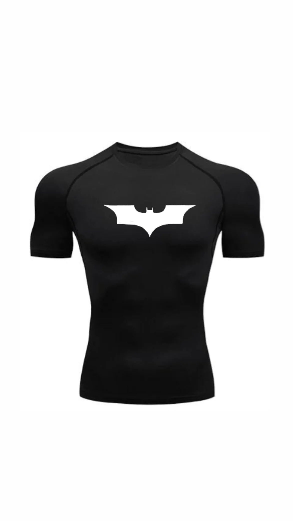 Bat Printed Men's Tight T-Shirt Running Compression Compression T Shirt Gym Fitness