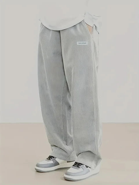 Men's corduroy loose European Pants